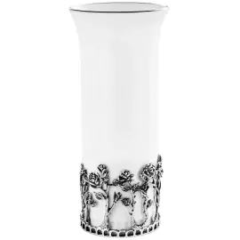 Ваза фарфоровая "Розалия" с серебром