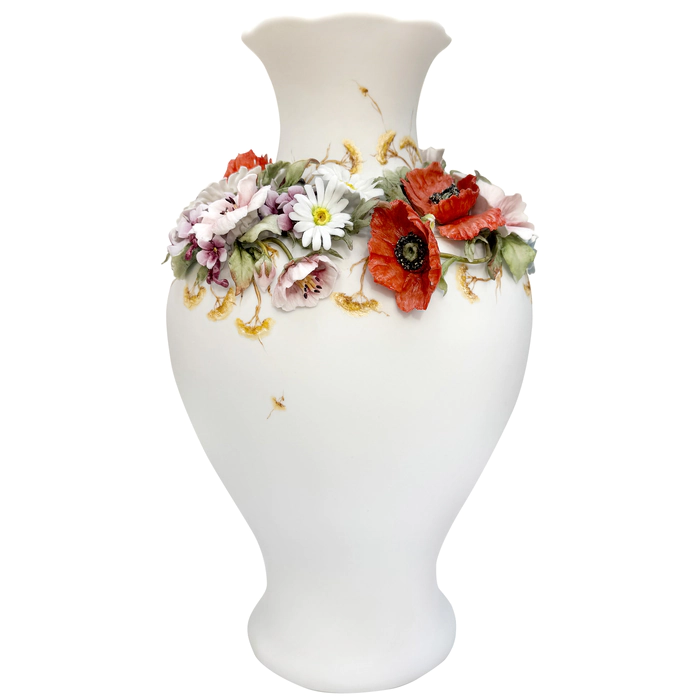 Porcelain flower vase "Maria - Wildflowers in a circle"