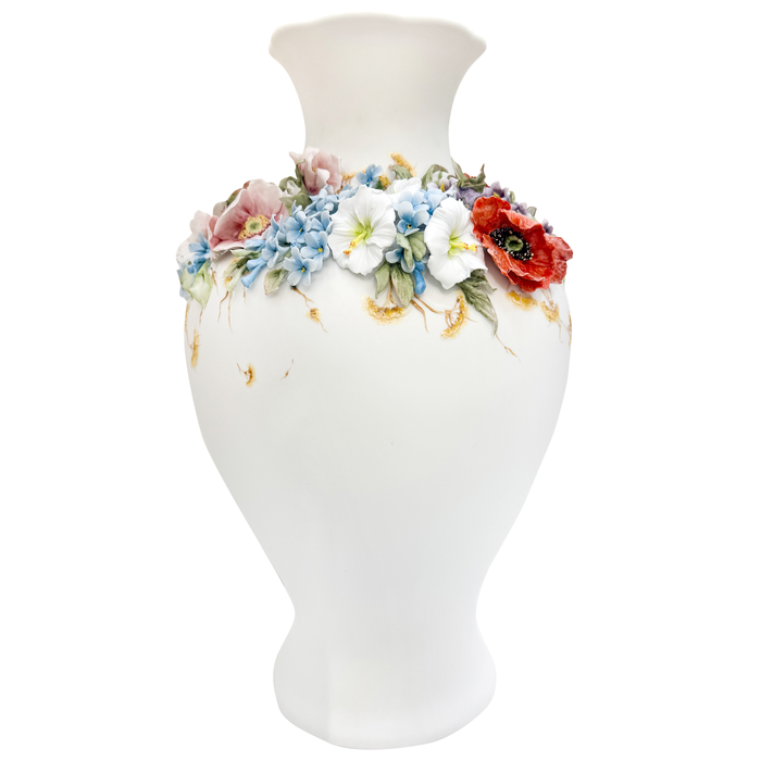 Porcelain flower vase "Maria - Wildflowers in a circle"