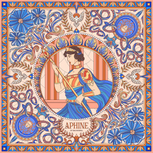 Платок шелковый "Богиня Афина"