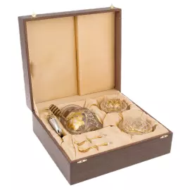 Медовница с пиалами "Мёд" на 2 персоны, Златоуст