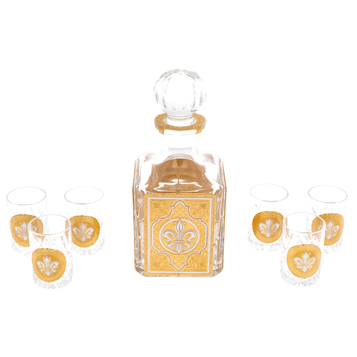 Vodka set "Monzel" for 6 persons, Zlatoust