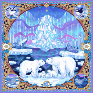 Silk handkerchief "Arctic"