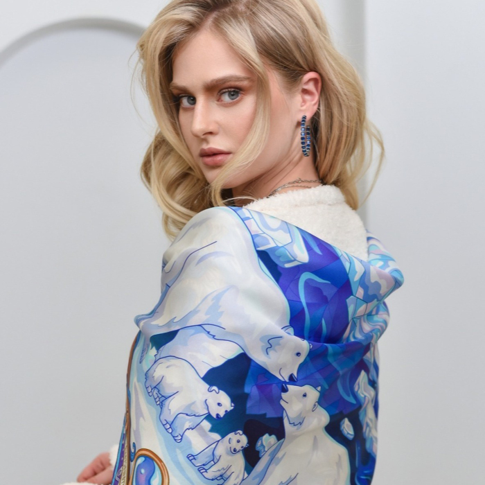 Silk handkerchief "Arctic"