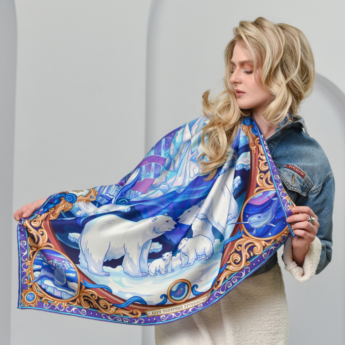 Silk handkerchief "Arctic"