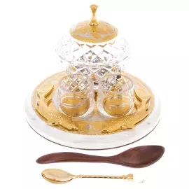 Икорница с рюмками "Богемия. Осётр" на 2 персоны, Златоуст