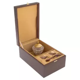 Икорница с рюмками "Богемия. Осётр" на 2 персоны, Златоуст