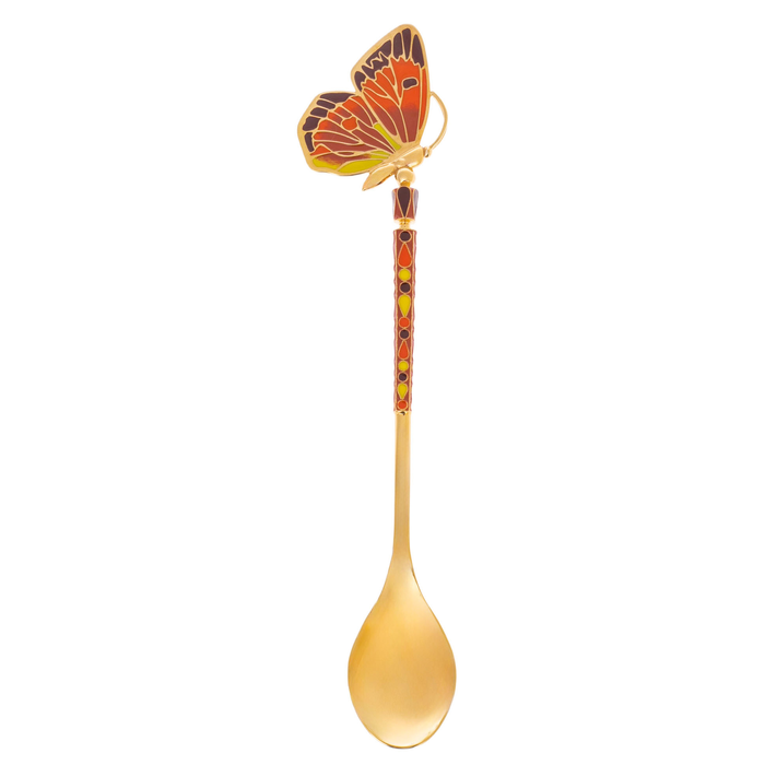 Silver teaspoon "Saffron yolk" with gilding, for 1 person