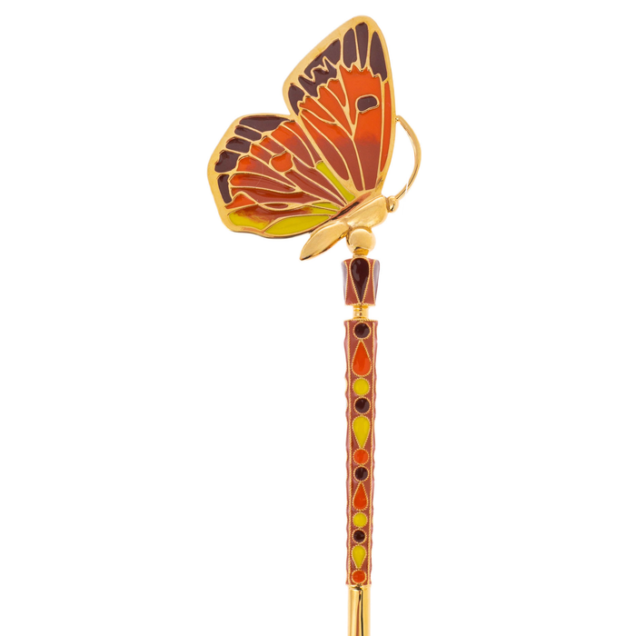 Silver teaspoon "Saffron yolk" with gilding, for 1 person