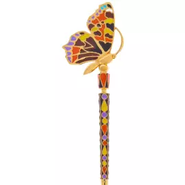 Чайная ложечка из серебра с позолотой "Шоколадница" на 1 персону