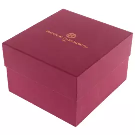 Кофейная пара из серебра и фарфора "Букет" на 1 персону, розовый