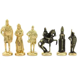 Шахматы-ларец из мрамора и долерита "Русь"