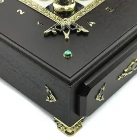 Шахматы-ларец из мрамора и долерита "Русь"