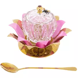 Медовница "Бутон" с красным фианитом, Златоуст