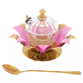 Медовница "Бутон" с белым фианитом, Златоуст