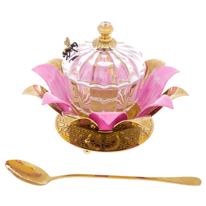 Honeydew "Bud" with white cubic zirconia, Zlatoust