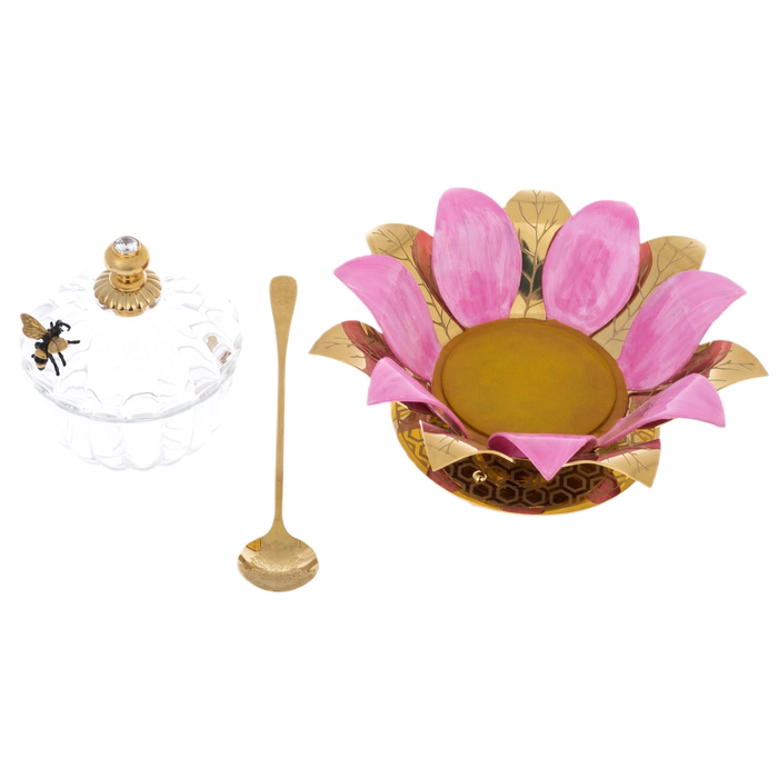 Honeydew "Bud" with white cubic zirconia, Zlatoust