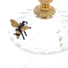 Медовница "Бутон" с белым фианитом, Златоуст