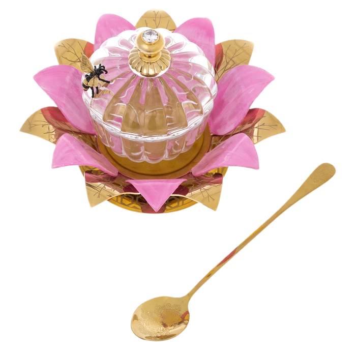Honeydew "Bud" with white cubic zirconia, Zlatoust