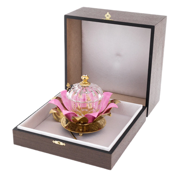 Honeydew "Bud" with white cubic zirconia, Zlatoust