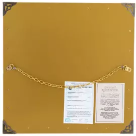 Painting on gold leaf "Coat of Arms of Russia" in a wooden box