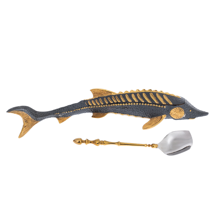 Caviar bowl "Sturgeon" Zlatoust