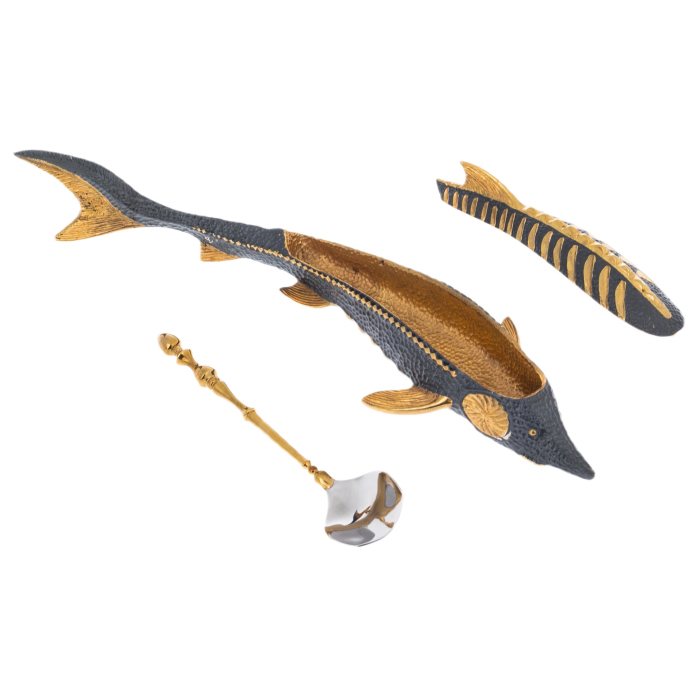 Caviar bowl "Sturgeon" Zlatoust