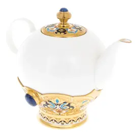 Чайный сервиз "Секрет Востока" с лазуритом и эмалями, на 4 персоны, Златоуст
