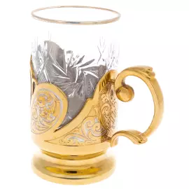 Чайный набор "Утро" с малахитом, Златоуст