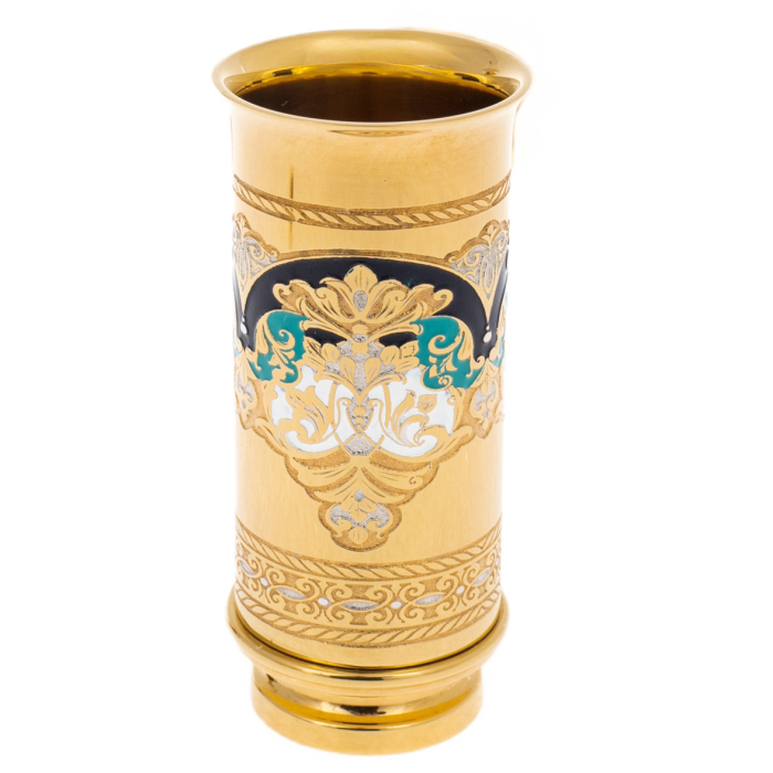 Vodka set "Gifts of Neptune" on jade, for 3 persons, Zlatoust