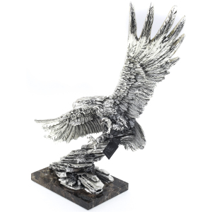 Скульптура "Серебряный орёл" посеребрение (Silver Eagle)