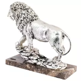 Скульптура "Лев" посеребрение