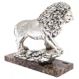 Скульптура "Лев" посеребрение