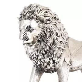Скульптура "Лев" посеребрение