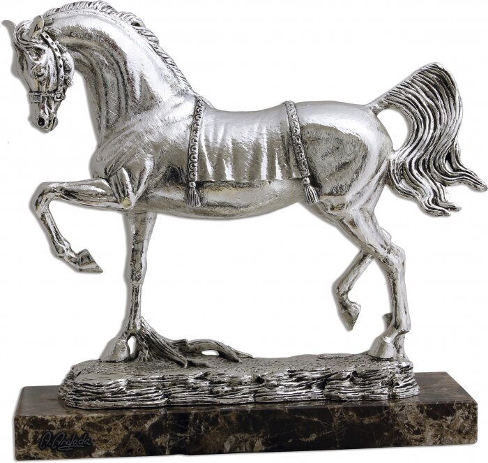 Sculpture "Arabian Horse" silver plated (Silver arabian horse)
