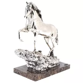 Скульптура "Арабский конь" посеребрение