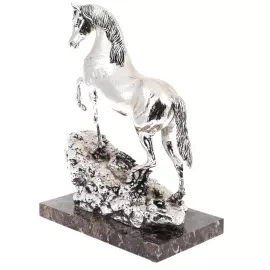 Скульптура "Арабский конь" посеребрение