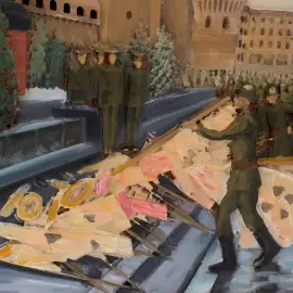 Панно резное из липы "День Победы"