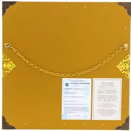 Painting on gold leaf "Double-headed eagle" monochrome