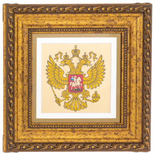 Painting on gold leaf "Double-headed Eagle"