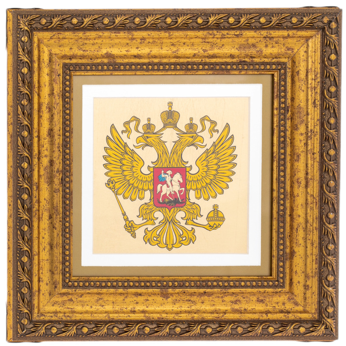 Painting on gold leaf "Double-headed Eagle"