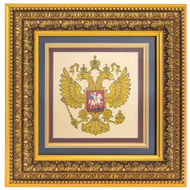 Painting on gold leaf "Double-headed Eagle" in color