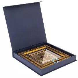 Painting on gold leaf "Double-headed Eagle" in color