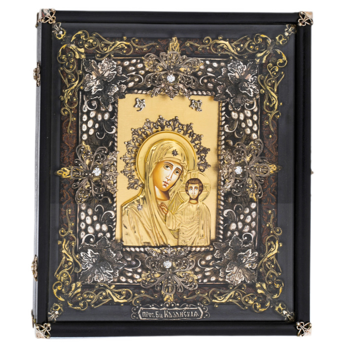 The icon with an artistic casting "Our Lady of Kazan" in the salary