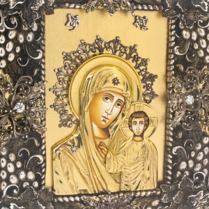 The icon with an artistic casting "Our Lady of Kazan" in the salary