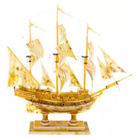 Souvenir made of amber "Sailing ship"