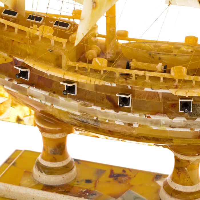 Souvenir made of amber "Sailing ship"