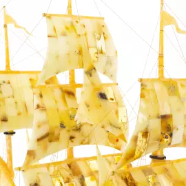 Souvenir made of amber "Sailing ship"