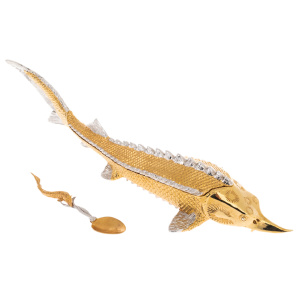 Caviar bowl "Sturgeon Fish" Zlatoust