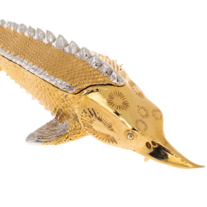 Caviar bowl "Sturgeon Fish" Zlatoust